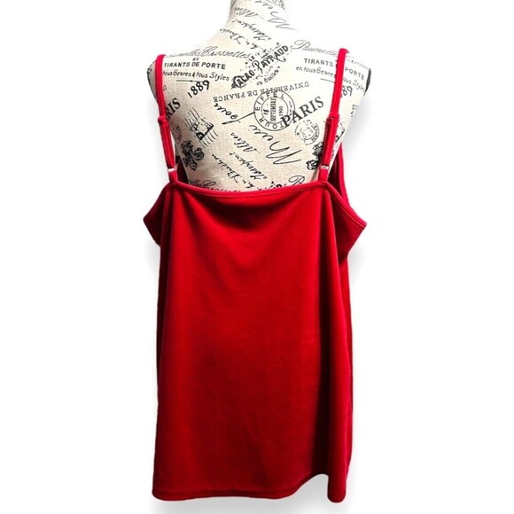 Torrid 4X Sleep Red Velvet Camisole Tank Top Soft Lounge Pajama Sleepwear Cozy - Picture 8 of 11